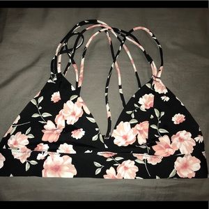 Floral Strappy Bonded Bralette
